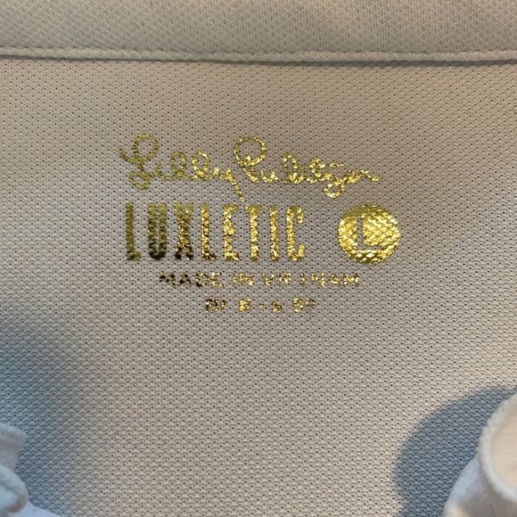 Lilly Pulitzer UPF 50 Luxletic Frida Ruffle Polo Top - Picture 6 of 9